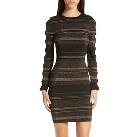 Ted Baker Simona Metallic Sparkle Bow Bodycon Dress Ted Size 3 Fits US Sizes 6-8 - Picture 3 of 13